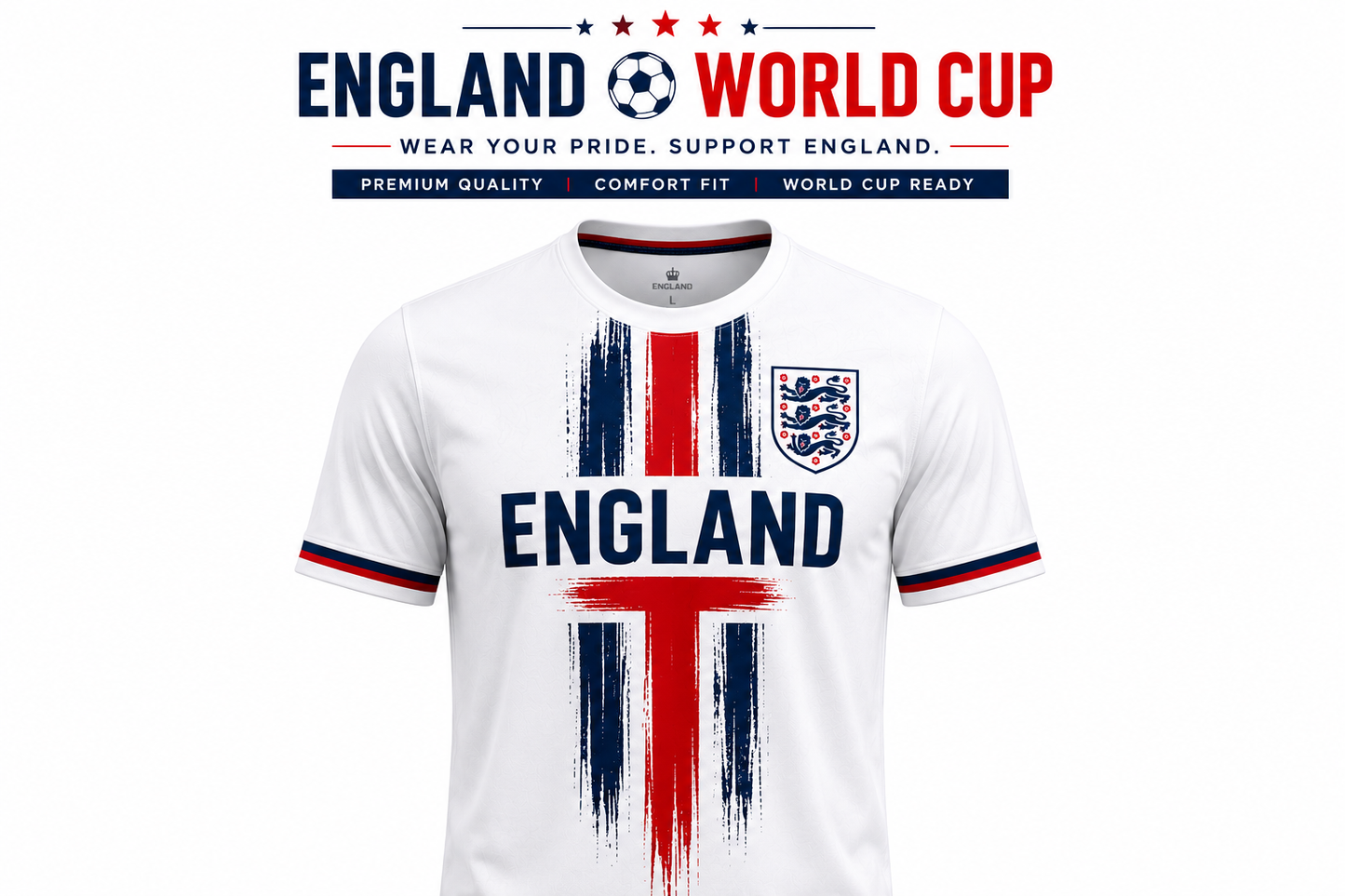 England Football Pride Polo Tee – White