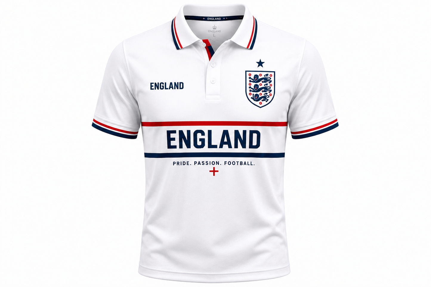 England Football Pride Polo Tee – White